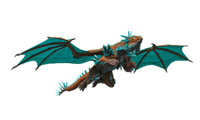 dragon is flying by