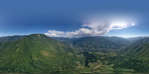 360 panorama beautiful mountain landscape