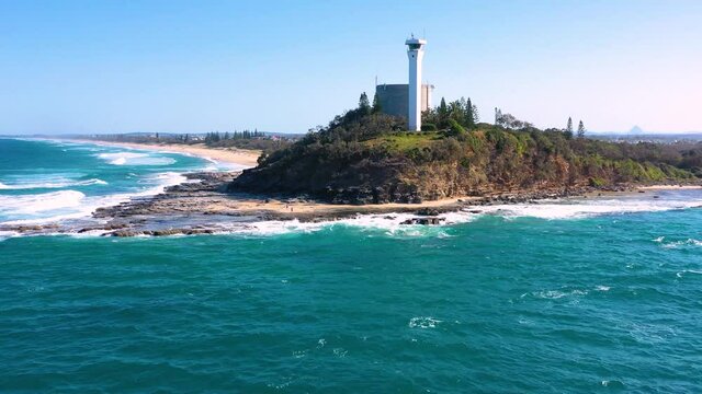 Aerial view of Pt Cartwright, Sunshine Coast, Queensland, Australia