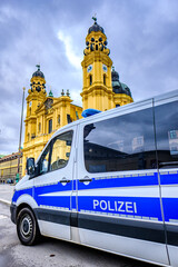 typical police car in germany