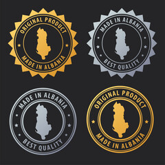 Made in Albania - gold and silver stamp set. Best quality. Original product.