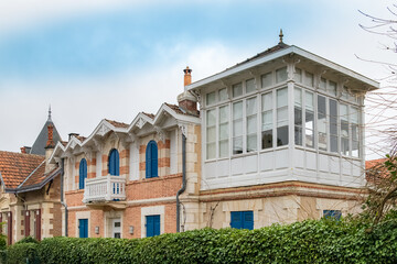 Arcachon in France, typical villa in a luxury neighborhood
