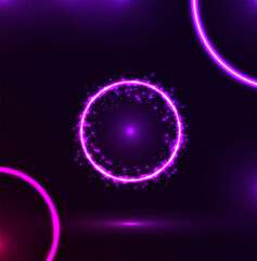 Modern futuristic neon background vector illustration.	