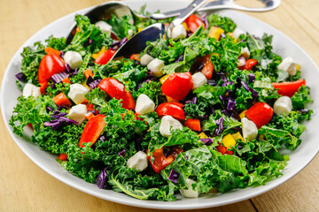 Chopped Salad with Basil and Mozzarella