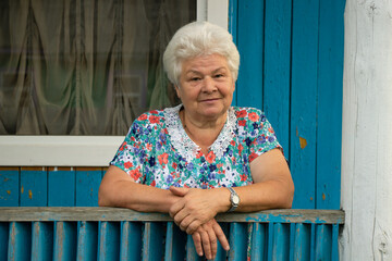 An elderly woman from Eastern Europe