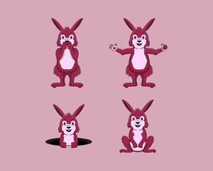 cute pink rabbit bundle