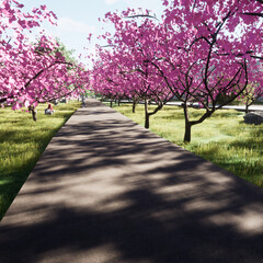 ilustracion de render paisajístico 