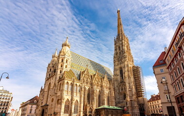 St. Stephen's cathedral on Stephansplatz square in Vienna, Austria