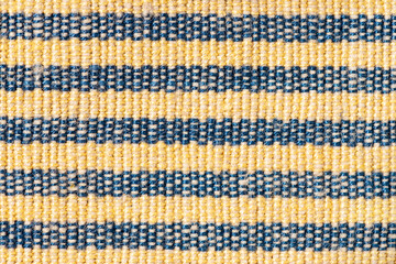 Fototapeta na wymiar Yellow and blue fabric background texture. Full frame
