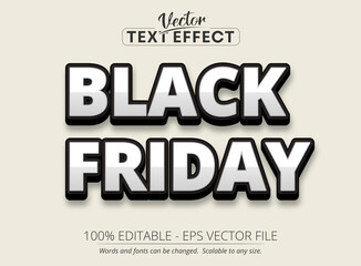 Black friday text editable text effect 