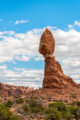 Balanced rock in the Arches National Park