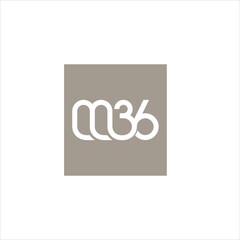 m 36 logo vector template