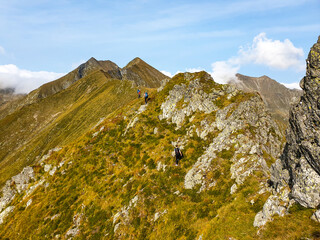 landscape in the mountains, Buda Ridge, Fagaras Mountains, Romania 
