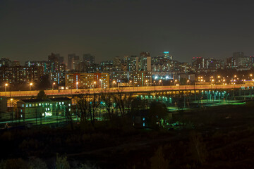 Fototapeta na wymiar street photo. urban night landscape