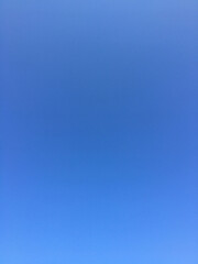 Looking up at an ombre blue sky