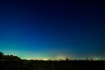 starry sky. night landscape