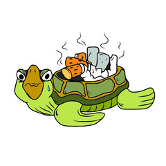 Vector children's design for postcard banners.Concern for the environment,