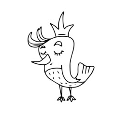 Vector children's design for postcard banners.Funny birds