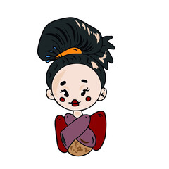 Vector children's design for postcard banners.Girl