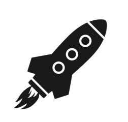 Rocket space ship vector icon