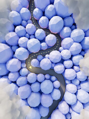 Discover your way and reach your target; original 3d rendering