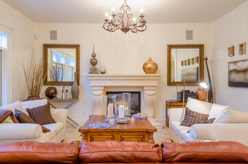 Interior design of a luxury living room