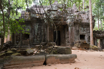 ruins of angkor wat in cambodia 