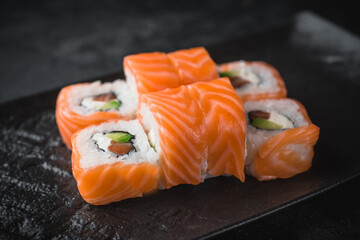 sushi with salmon