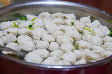 Cooked fish balls kitchen cuisine