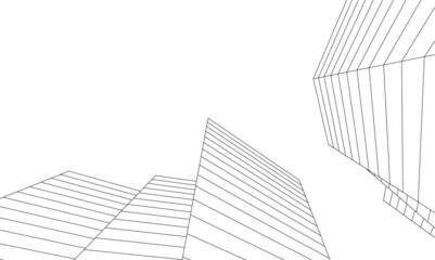 Fototapeta premium abstract architecture design digital 3d drawing