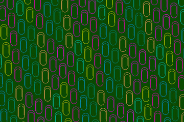 green school graphic with neon colored paperclips tile pattern