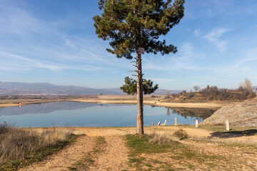 Amazing view of Drenov Dol reservoir, Bulgaria