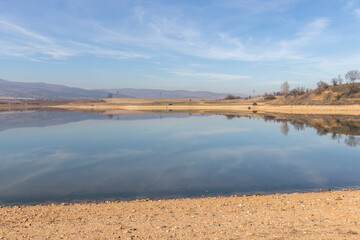 Amazing view of Drenov Dol reservoir, Bulgaria
