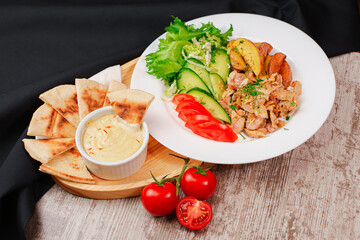 Shawarma on the plate