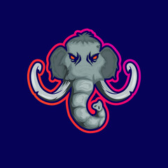 elephant illustration suitable for sport logo, esport team or any purpose