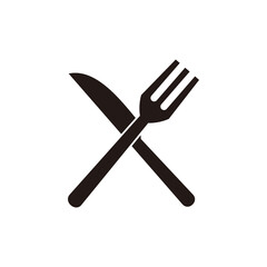 Fork and knife, eating vector icon.