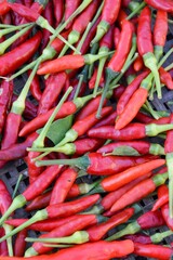 red chili on bamboo basket