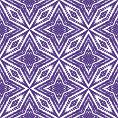 Mosaic seamless pattern. Purple symmetrical