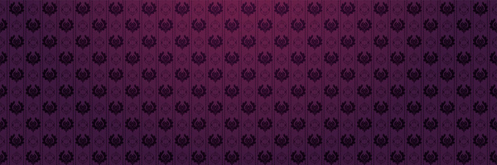 Background images with decorative floral ornaments on dark purple backdrop for your design. Background for wallpaper, textures. 