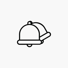 Bell, ring line icon, vector, illustration, logo template. Suitable for many purposes.