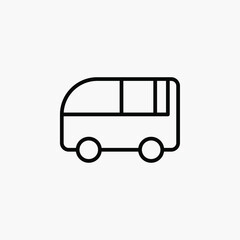 Car, van, vehicle, transport line icon, vector, illustration, logo template. Suitable for many purposes.