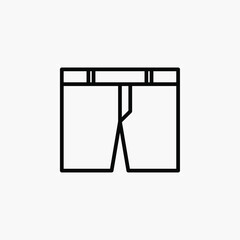 Shorts line icon, vector, illustration, logo template. Suitable for many purposes.