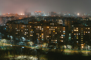 night view of the city