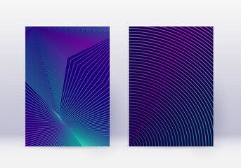 Cover design template set. Abstract lines modern b