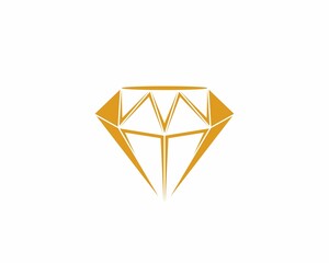 Diamond gems with golden color