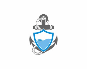 Anchor with shield protection in the middle