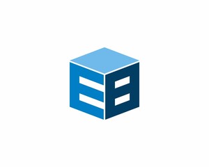 E and B Letter in the box shape logo