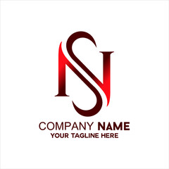 letter N unique logo vector 