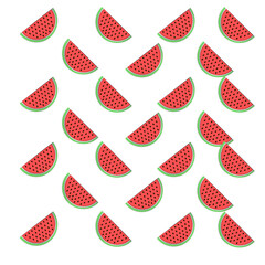 pattern of watermelon  on white background