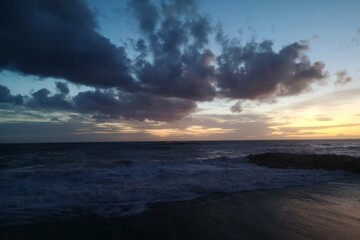 sunset over the sea